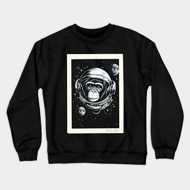 Space Monkey, Chimps in space, Mercury-Atlas 5 Crewneck Sweatshirt by Teessential